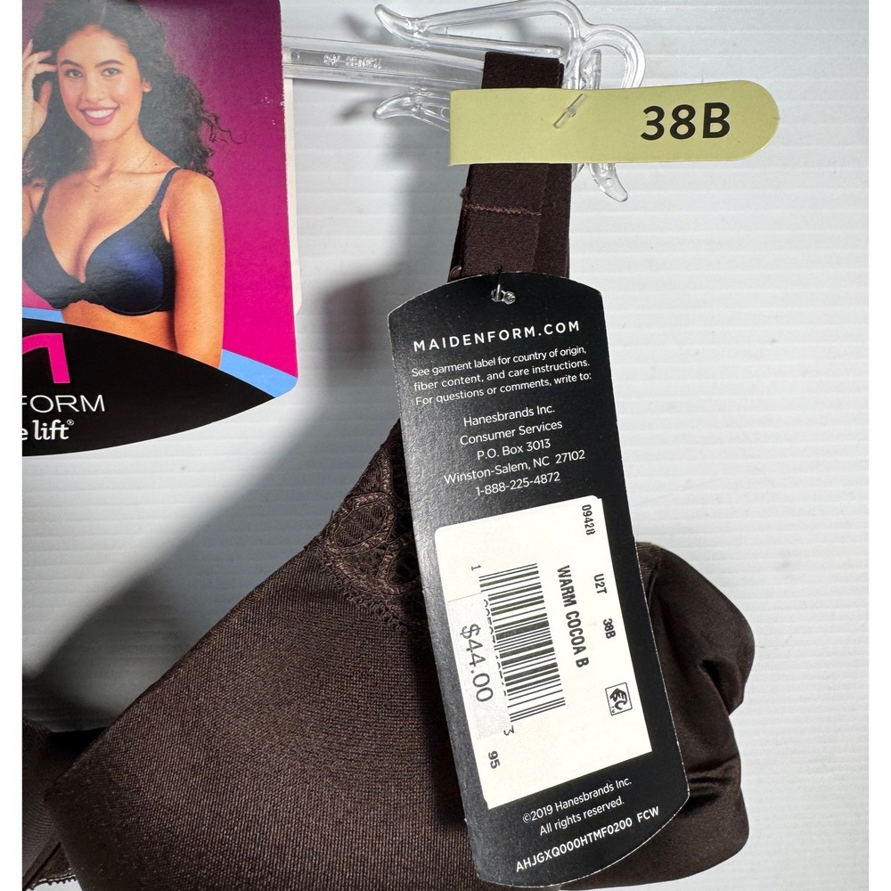 Maidenform DM9439 Push-Up Bra 38B Warm Cocoa Brown Convertible Halter NWT - Picture 4 of 5